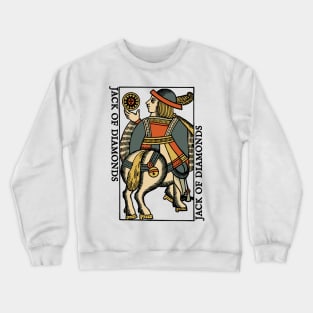 Classic Character of Playing Card Jack of Diamonds Crewneck Sweatshirt